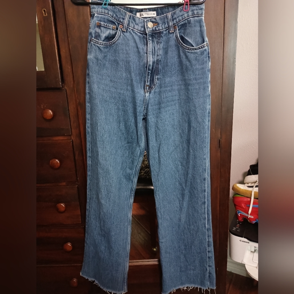 Zara Blue Straight Leg Jeans